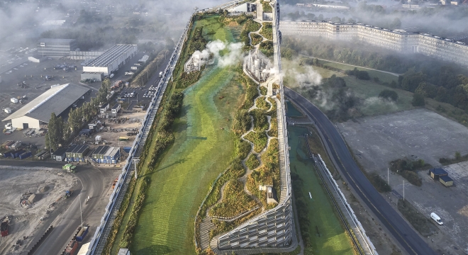 Check Out Copenhill, the Snow-Free Ski Hill and Climbing Wall Atop a Copenhagen Power Plant