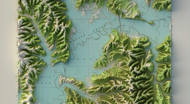 Contemporary Elevation Data and Historical Maps Merge in Scott Reinhard’s Digital Works